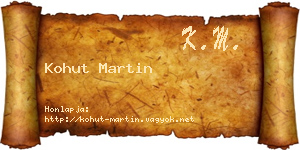 Kohut Martin névjegykártya